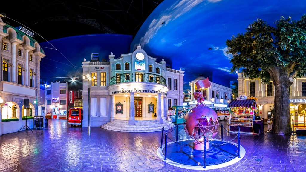 KidZania Dubai Mall featuring immersive children's edutainment environments, custom theming, interactive learning spaces, and interior fit-out works by ARCO Group