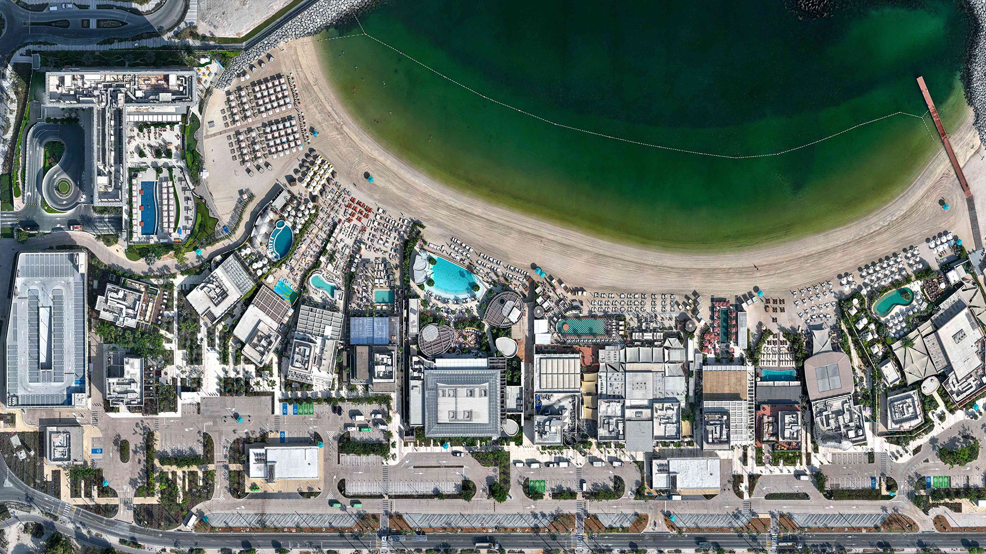 La Mer J1 Beach Dubai construction project featuring structural, civil, marine, infrastructure, and landscape works completed by ARCO in 2024.