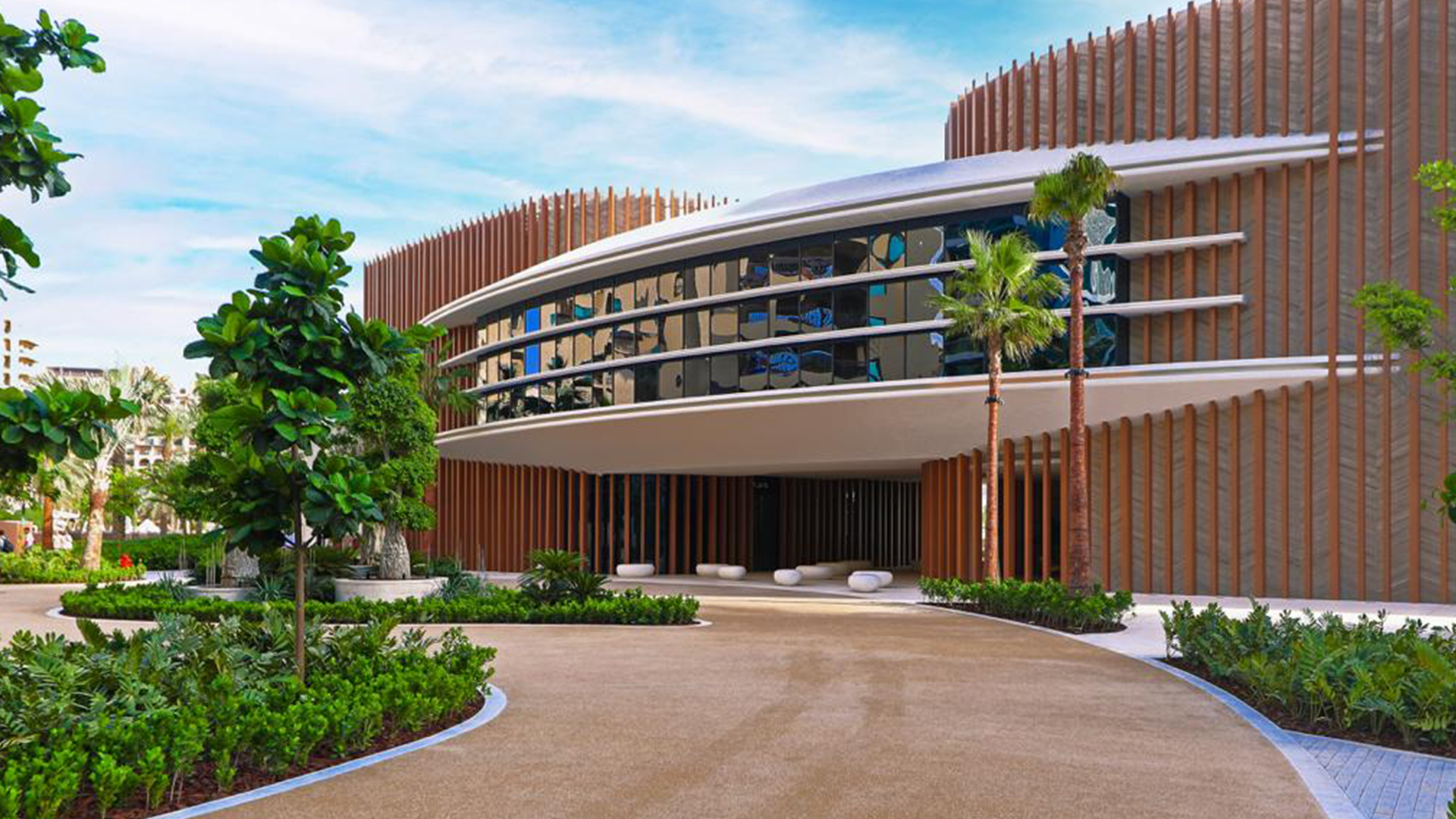 The Club by Dubai Retail at West Palm Beach featuring luxury beach club construction, façade, landscaping, fit-out and MEP works completed by ARCO